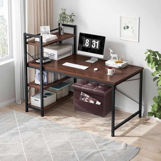 AmasSmile 2PC Storage Ottoman Folding Foot Rest Stool - Image 5