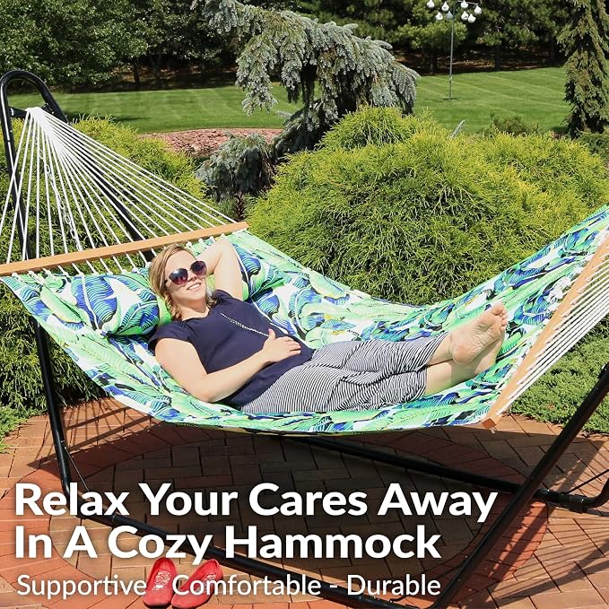 Sunnydaze Quilted Outdoor Hammock - Image 4