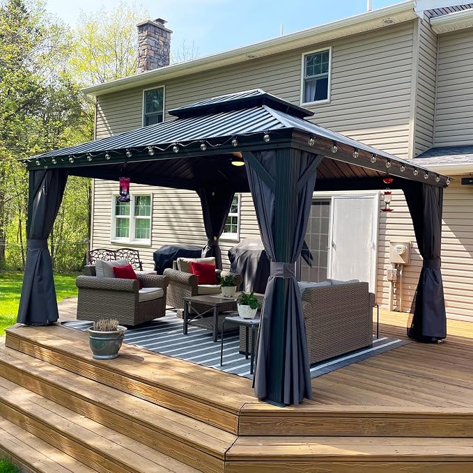 PURPLE LEAF 12' X 14' Patio Gazebo by PURPLELEAF