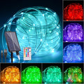 33FT Solar Rope Lights Outdoor Waterproof, 18 Colors Changing Fairy String by Nazuwke