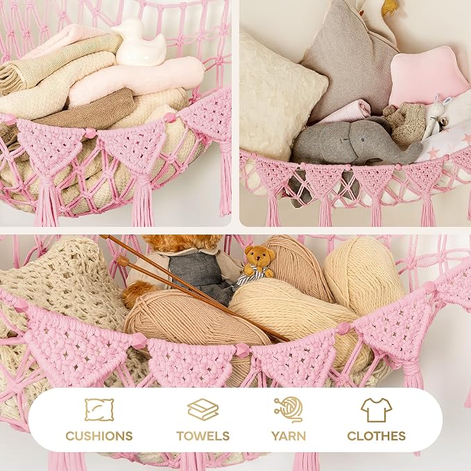 Stuffed Animal Hammock Corner | Sturdy Handcrafted Stuffed Animal Net | 4mm - Image 6