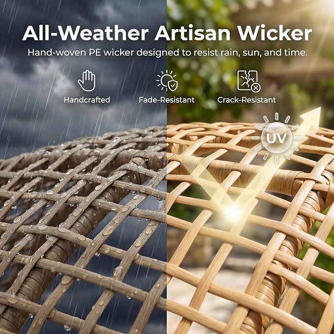 NICESOUL Indoor Outdoor Double Egg Chair - Image 6