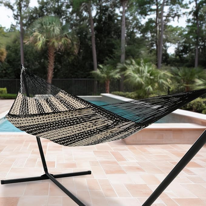 Sunnydaze Handwoven XXL Thick Cord Mayan Double Hammock - Image 7