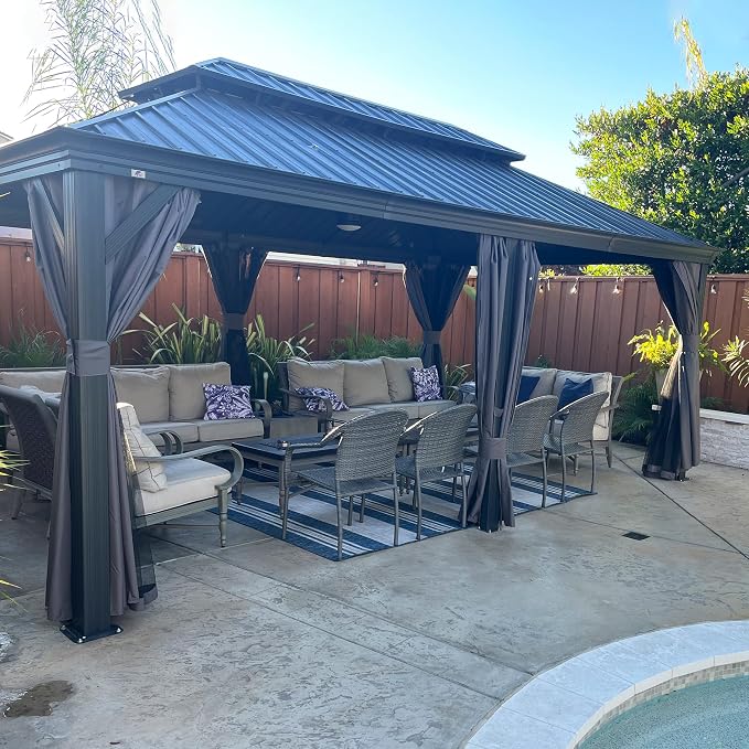 PURPLE LEAF 12' X 24' Large Gazebo - Image 2