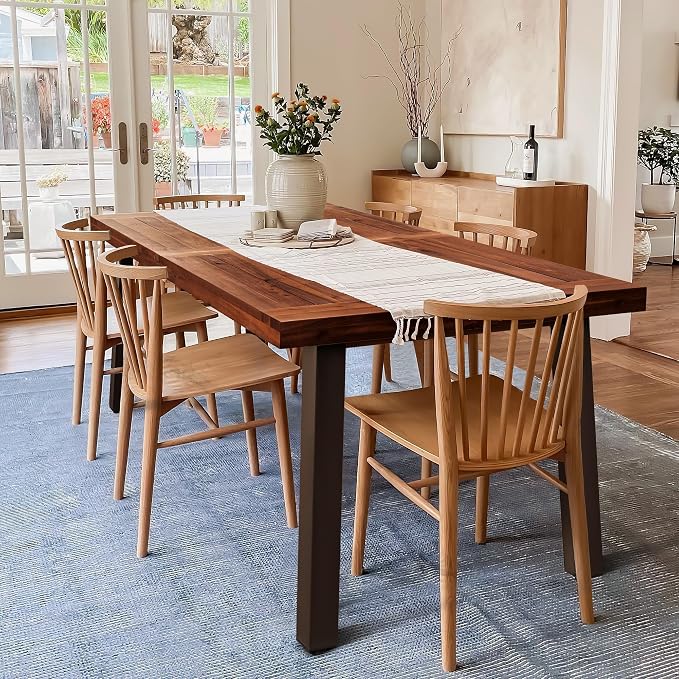 Devoko Home Acacia Wood Dining Table 6-Person Indoor Outdoor Table by DEVOKO