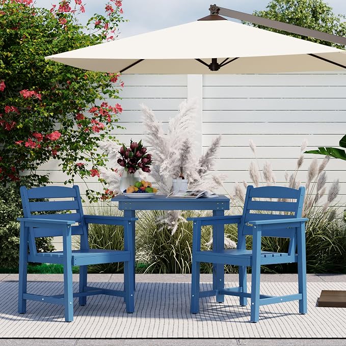 Anbuy Patio HDPE Dining Table Sets, Patio Dining Chairs Set of 2 by Anbuy