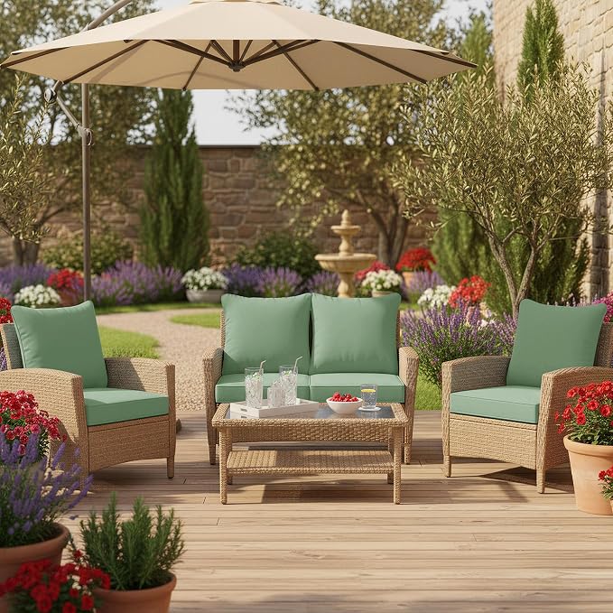 Outdoor Cushions for Patio Furniture, Double-Sided Waterproof Backrest and Deep - Image 8