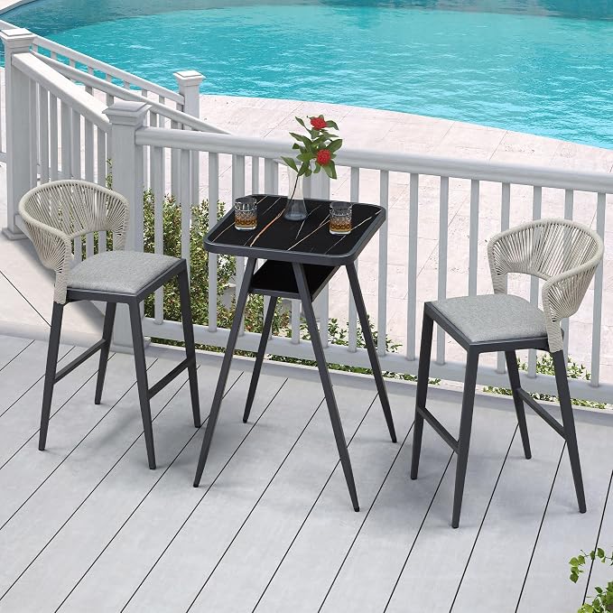 PURPLE LEAF Outdoor Patio Height Table by PURPLELEAF