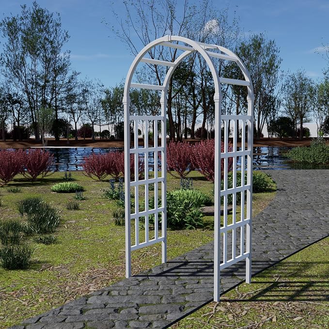 41" W x 86" H Vinyl Arbor, Vinyl Arch, Garden Arch Arbor - Image 7