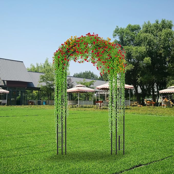 102in Steel Garden Arch Arbor Trellis - Image 5