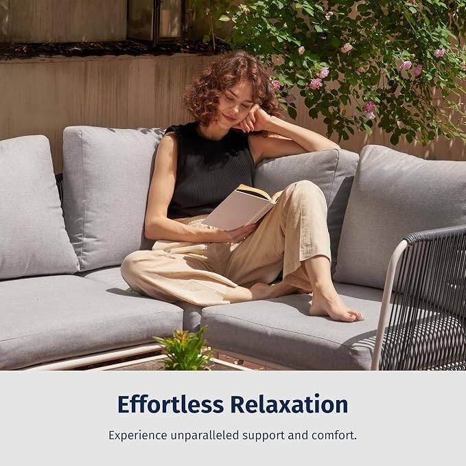 East Oak 5-Piece Montauk Modular Patio Furniture Set, Outdoor Sectional Sofa - Image 4