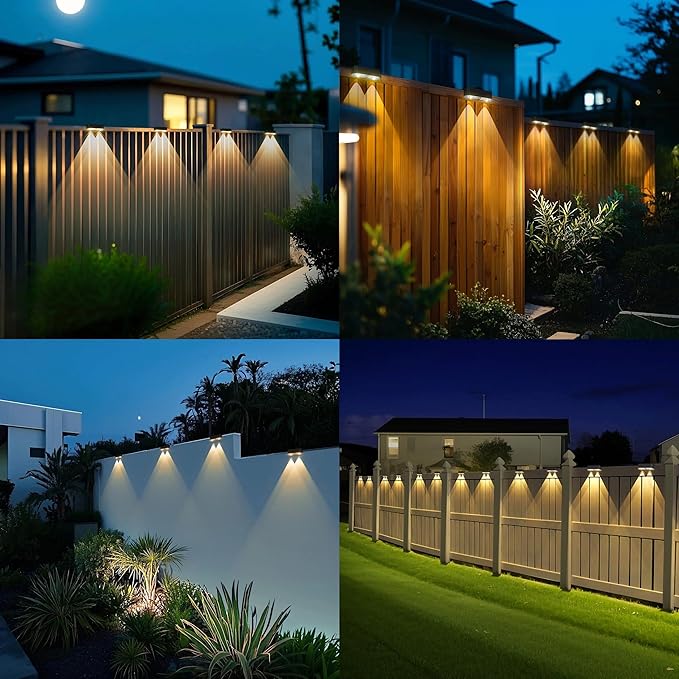Peasur Solar Fence Lights Outdoor, 12 Pack Step Light Solar Powered, Waterproof - Image 5