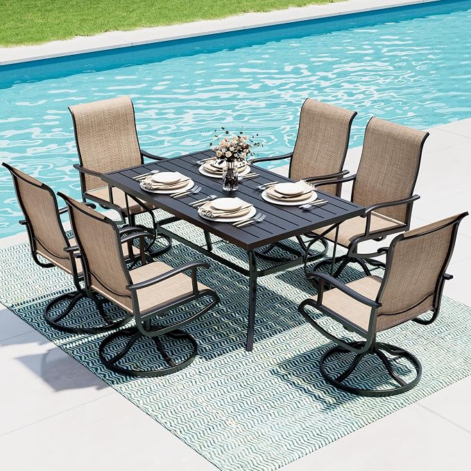 7-Piece Outdoor Dining Set, Patio Furniture Set by PATIOPIA