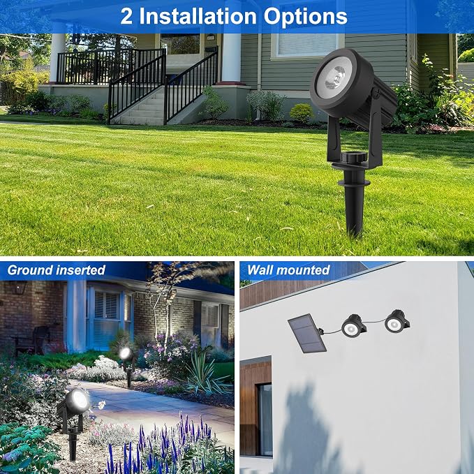 Solar Spot Lights Outdoor, 4-in-1 Solar Landscape Spotlight Waterproof 9.8ft - Image 7