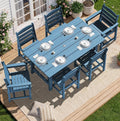 SERWALL Patio Dining Sets for 6 Person, HDPE Dining Set by SERWALL
