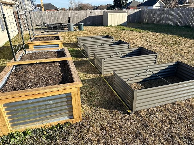 A ANLEOLIFE 8-Pack 6X3X1.5ft & 74x74x18 in Deep Root Galvanized Raised Garden - Image 4