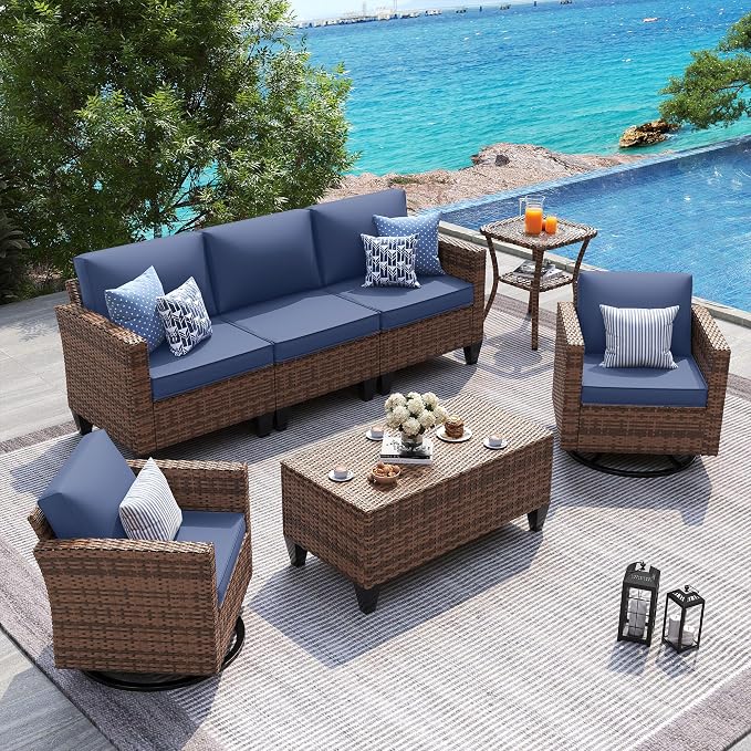 UDPATIO Patio Furniture Set, 5 Pieces Outdoor Conversation Sets by UDPATIO