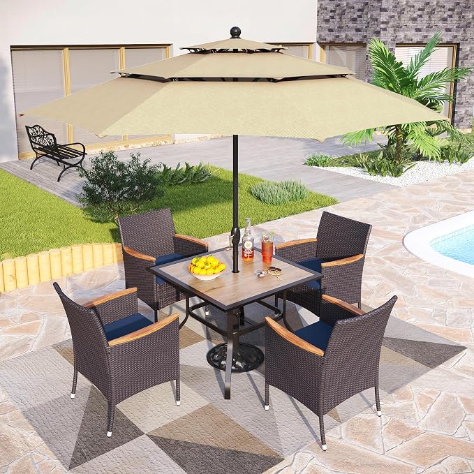 PHI VILLA 5 pcs Patio Dining Set - Image 6
