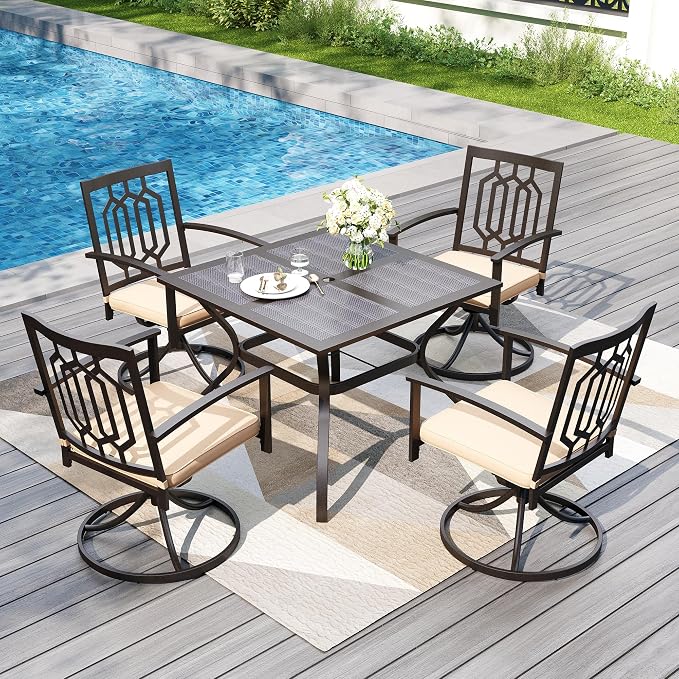 PHI VILLA 5 Pieces Outdoor Dining Set - Image 2