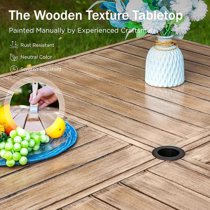 PHI VILLA Large Outdoor Patio Table - Image 5