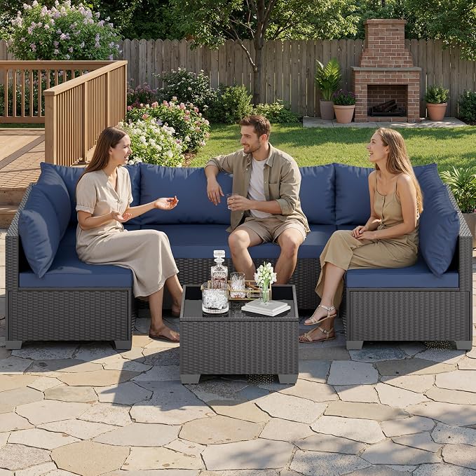 Skyfish 7 Pieces Patio Furniture Sofa by Skyfish