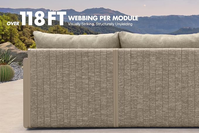 PURPLE LEAF Patio Furniture Set 6 Pieces Patio Seating Sofas - Image 6