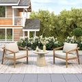 Christopher Knight Home Set of 2 Leland Patio Furniture Acacia Wood Club Chairs by ChristopherKnightHome