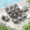 ALAULM 9-Piece Patio Dining Table and Chairs by ALAULM