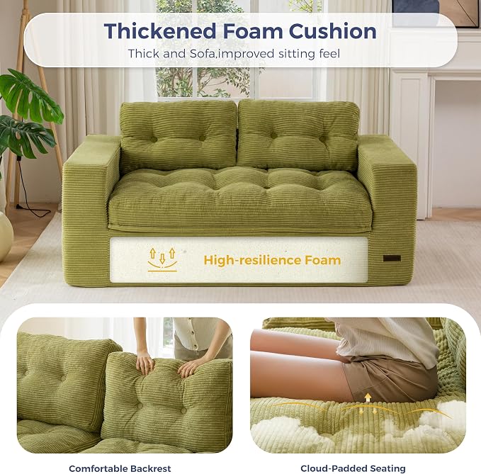 MAXYOYO 63" Loveseat Sofa Couch - Image 4