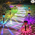 Solar Pathway Lights Outdoor Waterproof 12 Pack Color Changing Garden Light by Tisejoy