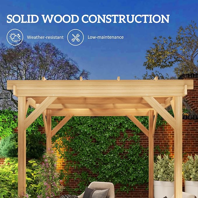 Outsunny 6.6' x 6.6' Outdoor Pergola - Image 3