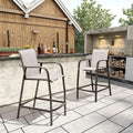 Crestlive Products Outdoor Bar Stools Set of 2, Counter Height Bar Stool by CrestliveProducts