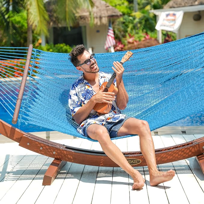 Lazy Daze Hammocks 10.5 FT Double 2 Person Caribbean Rope Hammock, Hand Woven - Image 8
