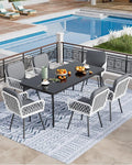 GarveeLife 7 Piece Patio Dining Set, Outdoor All-Weather Wicker Furniture by GarveeLife