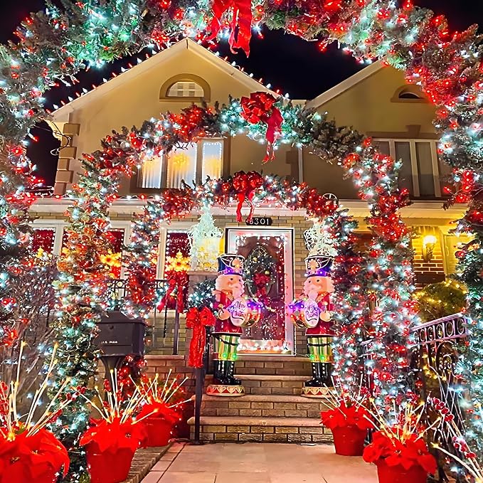 2 Pack 200 LED Solar Christmas Lights Outdoor Waterproof, Solar String Lights - Image 4
