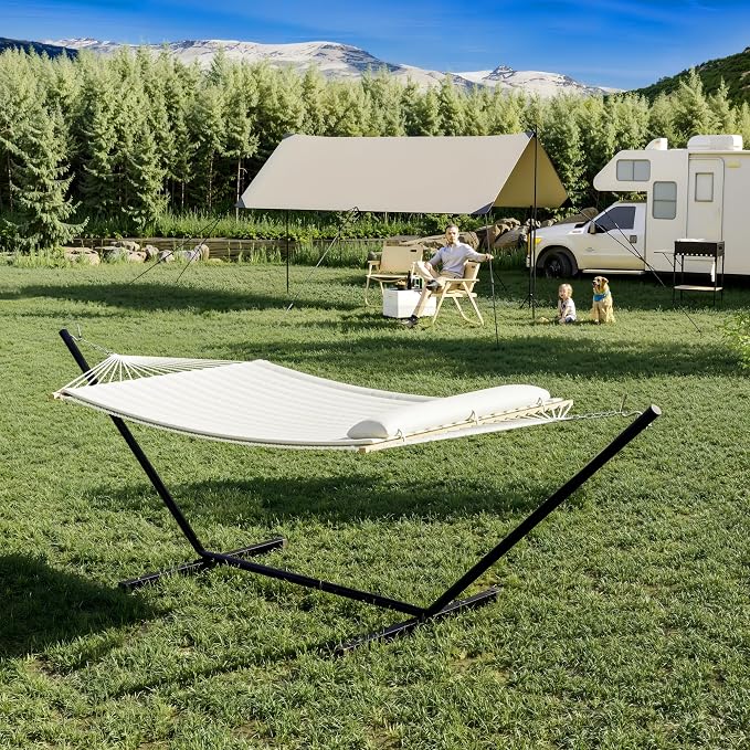 2 Person Outdoor Hammock with Stand, Portable Hammock, Heavy Duty Hammock with - Image 3