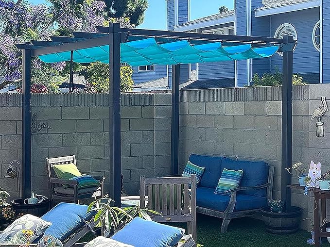 PURPLE LEAF 10' X 10' Outdoor Retractable Pergola by PURPLELEAF