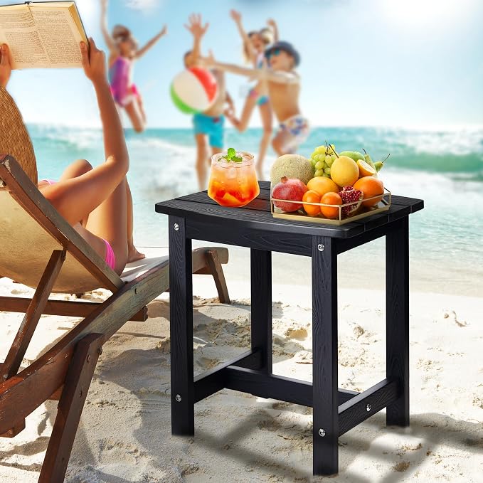Y&M Outdoor Side Table, HIPS Adirondack Small Single Table, Waterproof Square - Image 2
