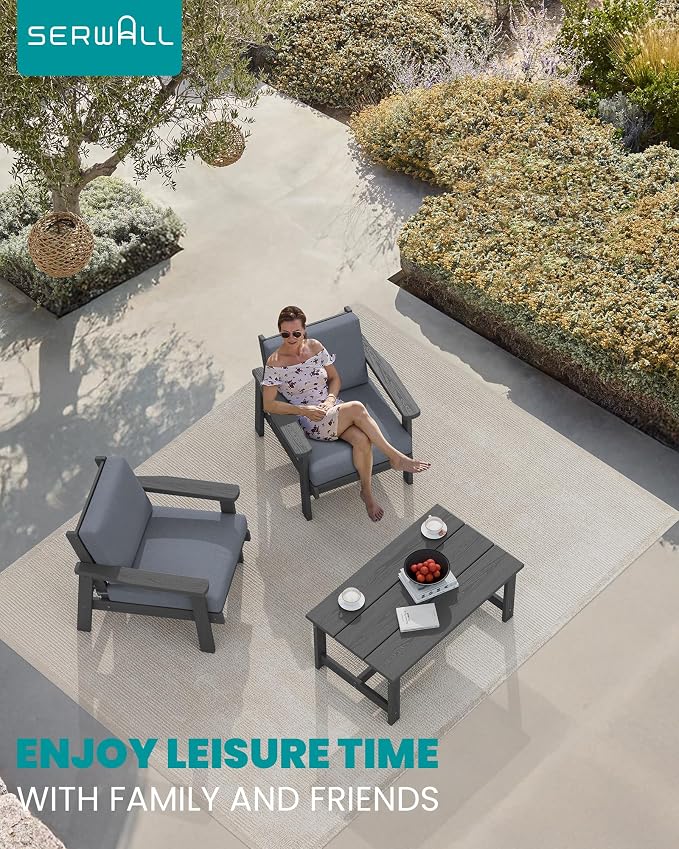 SERWALL HDPE Outdoor Couch Set of 2 - Image 8