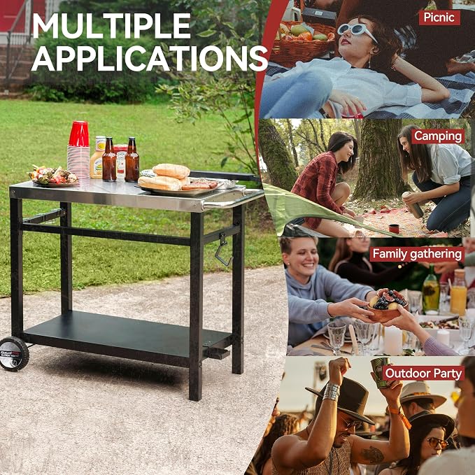 Royal Gourmet Dining Cart Table - Image 6
