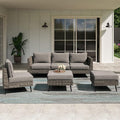 LAUSAINT HOME Outdoor Patio Furniture, 6 Piece Outdoor Sectional Sofa PE Rattan by LAUSAINTHOME