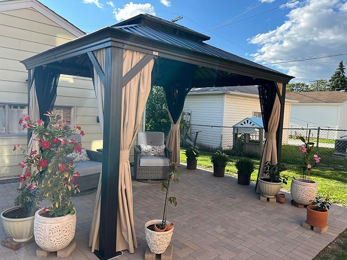 PURPLE LEAF 10' X 12' Hardtop Gazebo by PURPLELEAF