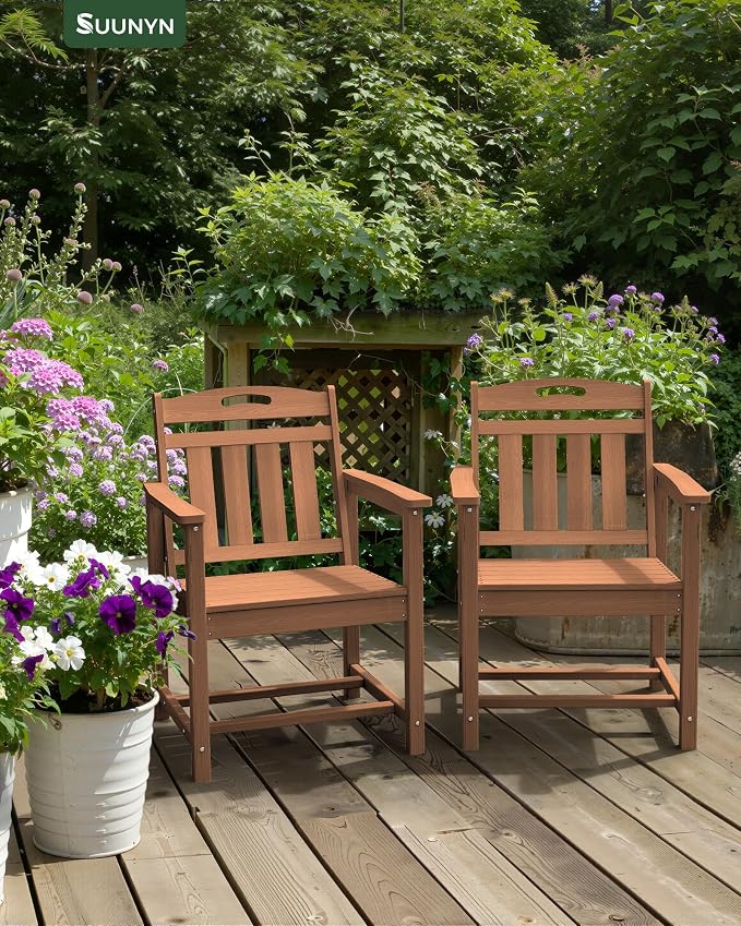 Set of 2 Weatherproof Patio Chairs - Image 8