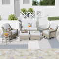 HOOOWOOO 6 Piece Patio Furniture Conversation Sets by DesignforBetterLife