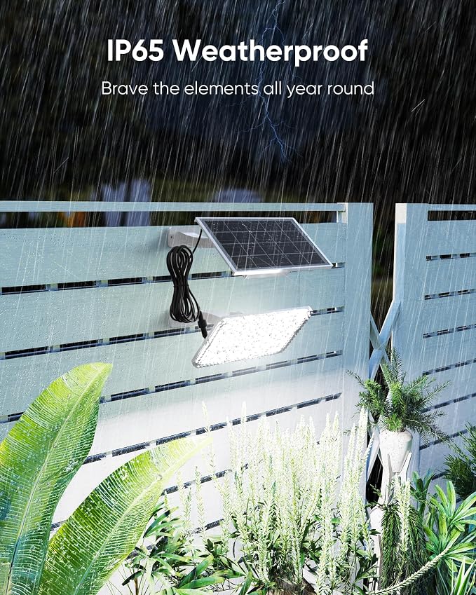 JACKYLED Solar Dusk to Dawn Light Outdoor 1000 Lumens 299 LED Solar Security - Image 8