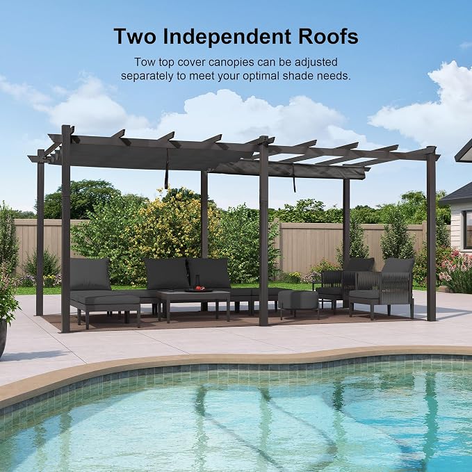 PURPLE LEAF 10' X 18' Outdoor Pergola - Image 2