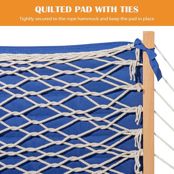 Lazy Daze Hammocks 2 Person Hammock Pad and Pillow Set, Double Polyester - Image 3