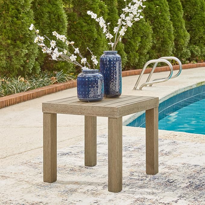 Signature Design by Ashley Silo Point Casual Outdoor Square Patio End Table - Image 2