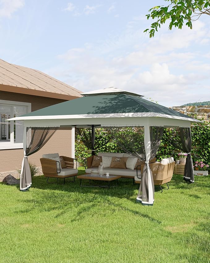 Canopy Tent 12x12 ft, Pop Up Gazebo One-Push Setup - Image 10