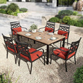 PHI VILLA 7 Pieces Outdoor Dining Set by PHIVILLAThepioneerofcomfortablehouseholdsupplies